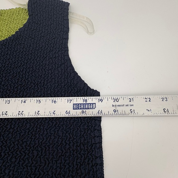 Choices Womens Sleeveless Tank Top‎ Green/Black Textured Reversible Medium - Picture 5 of 7